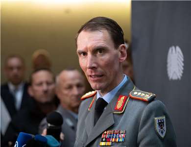 德國陸軍司令弗羅伊丁(Christian Freuding)表示，德軍正致力於利用人工智慧工具來加快戰時決策速度。資料照。(AFP)