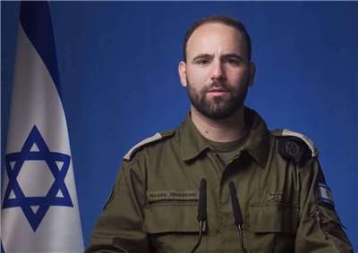 以色列軍方發言人修夏尼中校(Nadav Shoshani)。(圖:X@LTC_Shoshani)