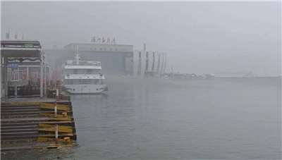 中國福建沿海大霧。（福建海事局）

