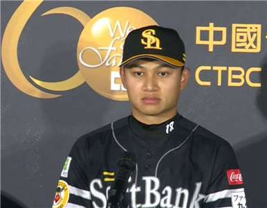 福岡軟銀鷹隊球員徐若熙。（檔案照/江昭倫  攝）