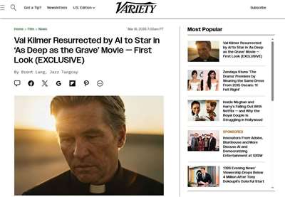 方基墨辭世一週年 靠AI「還魂」擔綱新片。 (圖:翻拍Variety)