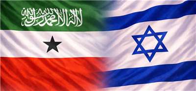 索馬利蘭與以色列國旗。(AI生成)