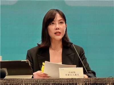行政院發言人李慧芝。( 鄭佑漢 攝)