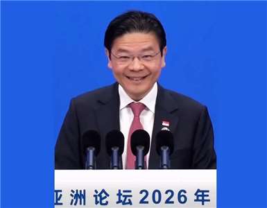 新加坡總理黃循財26日在博鰲亞洲論壇演說表示，國際法和多邊規則為國家行為所提供的護欄正被削弱，並強調與夥伴建立多邊協定的重要性。(FB@Lawrence Wong)