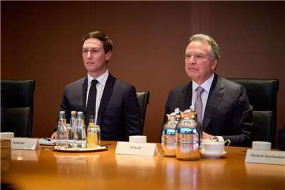 美方談判代表魏科夫(Steve Witkoff,右)及川普的女婿庫許納(Jared Kushner,左)。檔案照。 (圖:烏克蘭總統府)