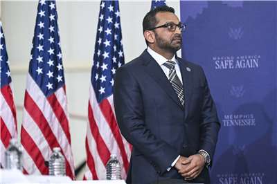 美國聯邦調查局(FBI)局長巴特爾(Kash Patel)(圖)表示， 一名涉嫌在佛羅里達州一座美軍基地放置土製炸彈的男子，已逃往中國。資料照片。