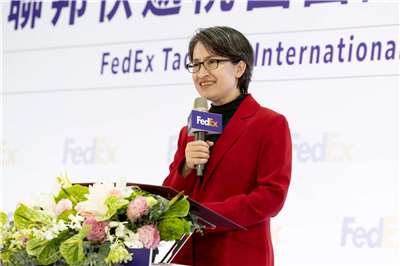 副總統蕭美琴11日出席聯邦快遞全新「桃園國際機場轉運中心」啟用典禮。(圖：總統府)