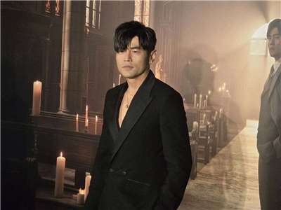 華語天王周杰倫推出全新專輯《太陽之子》將於25日正式上線，24日特別選在電影院舉行同名主打歌完整MV全球發布會。(江昭倫 攝)