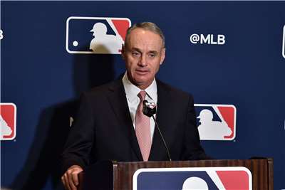 美國職棒大聯盟MLB主席曼佛瑞德(Rob Manfred)。 (檔案照)