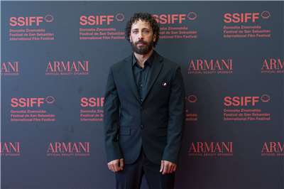 巴勒斯坦演員馬希斯(Motaz Malhees)。圖為馬希斯(Motaz Malhees)2025年西班牙聖賽巴斯提安電影節(San Sebastian International Film Festival )活動。(AFP)