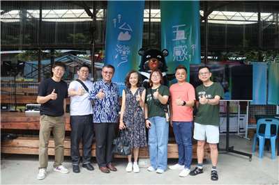 「台灣五感4：療癒旅圖」前進檳城　以五感體驗深化台馬觀光交流。左起：少年阿公、黃奎翰、周士弼、連玉蘋、賴淑薇、何佳安及梁國忠。（張欣薇 攝）