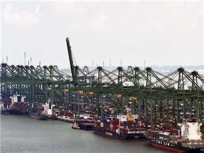 圖為新加坡一處港口。資料照。