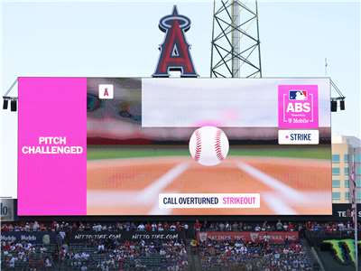 美國職棒大聯盟（MLB）新球季引入「電子好球帶挑戰系統」（ABS）。資料照片。