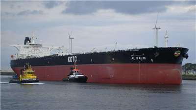 科威特石油公司旗下油輪「薩米號」(Al-Salmi )遭伊朗襲擊。（shipspotting.com）