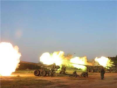 金防部18日在烈嶼東崗海域實施民國115年(2026年)第1季太武操演。(圖:中央社)