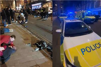 英國德比市發生汽車衝撞行人事件。(翻攝X平台)