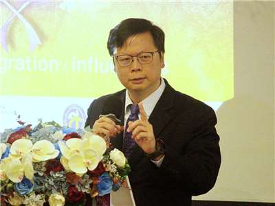 外交部歐洲司司長黃鈞耀25日在台灣捷克論壇表示，「價值」成為台灣跟捷克之間合作最重要基礎 (央廣記者王照坤 攝)