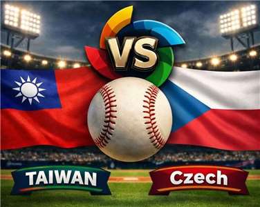 世界棒球經典賽台捷大戰。(AI生成圖)