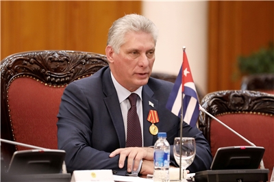 古巴總統狄亞士-卡奈(Miguel Diaz-Canel)。資料照。 (RT/達志影像)