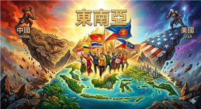 未來是華府與北京必須在東南亞設定的新遊戲規則中，努力找到自己的位置。這是東南亞的勝利，也是新興市場翻轉命運的歷史折點。示意圖：AI生成