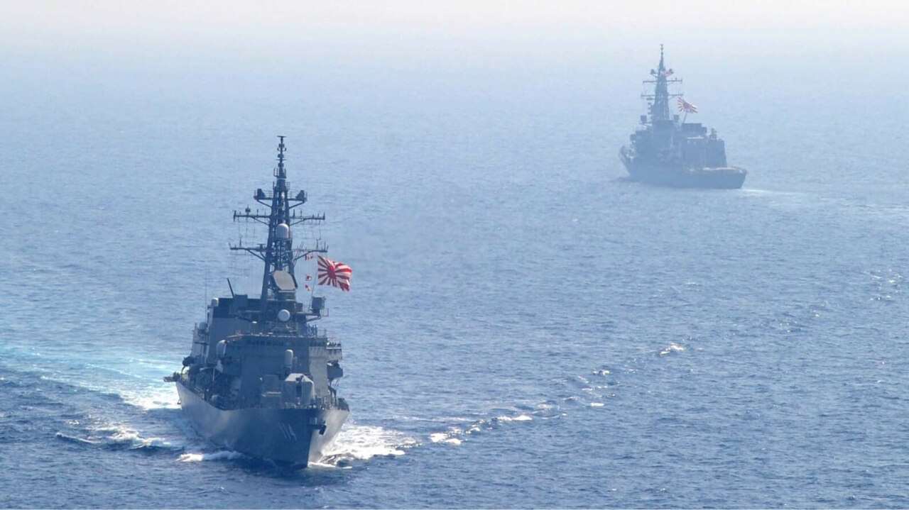 中國外交部今天對外證實，一艘日本自衛隊艦艇進入台灣海峽。圖為日本海上自衛隊，資料料照片。(圖：日本防衛省網站)