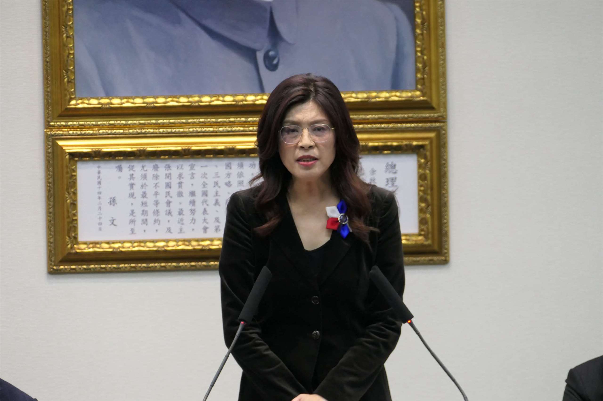 即將於4月7日至12日訪問中國的國民黨主席鄭麗文今天(1日)表示，希望此行能帶來兩岸的春天。(趙婉淳 攝)