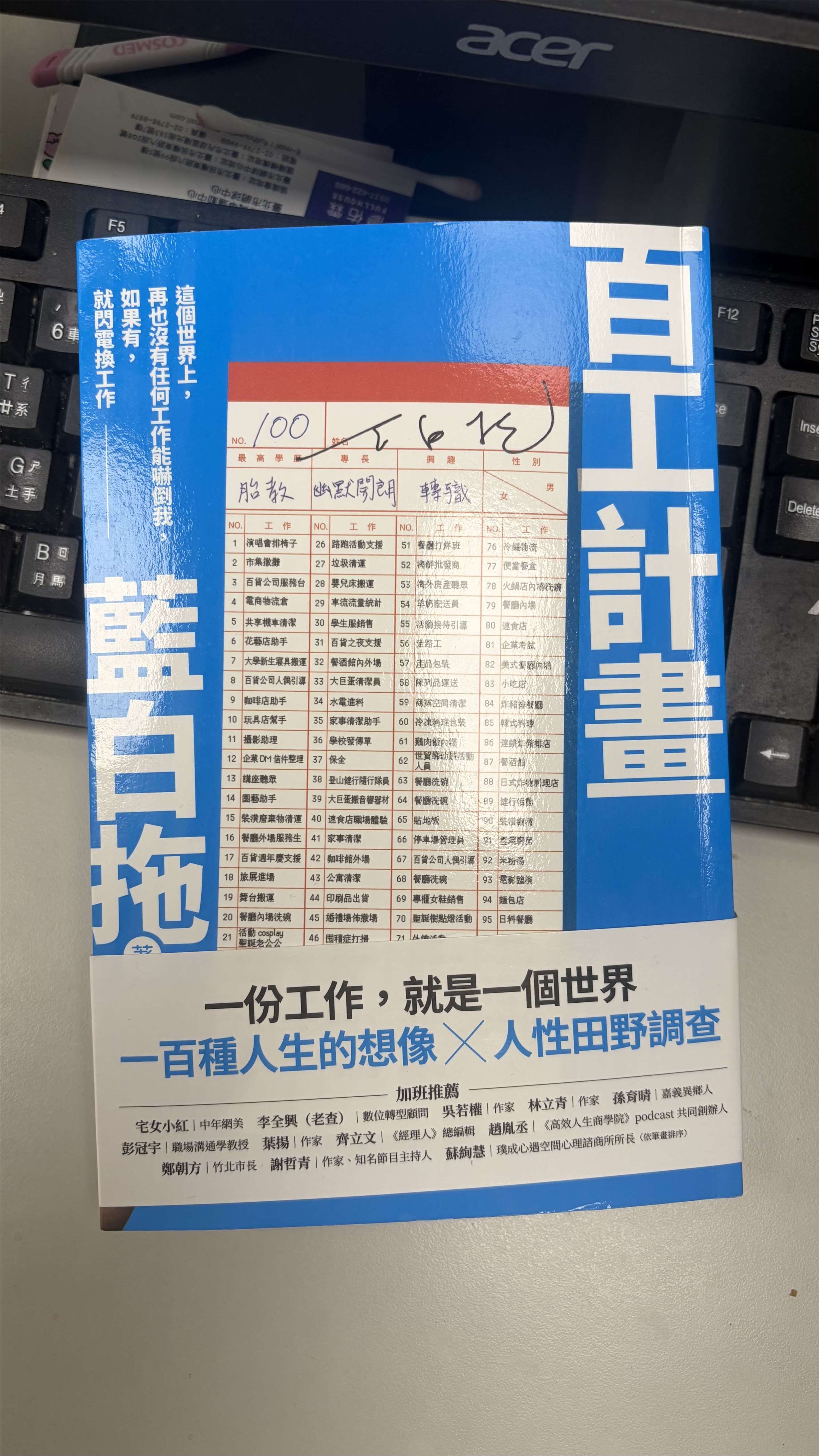 藍白拖的百工計畫