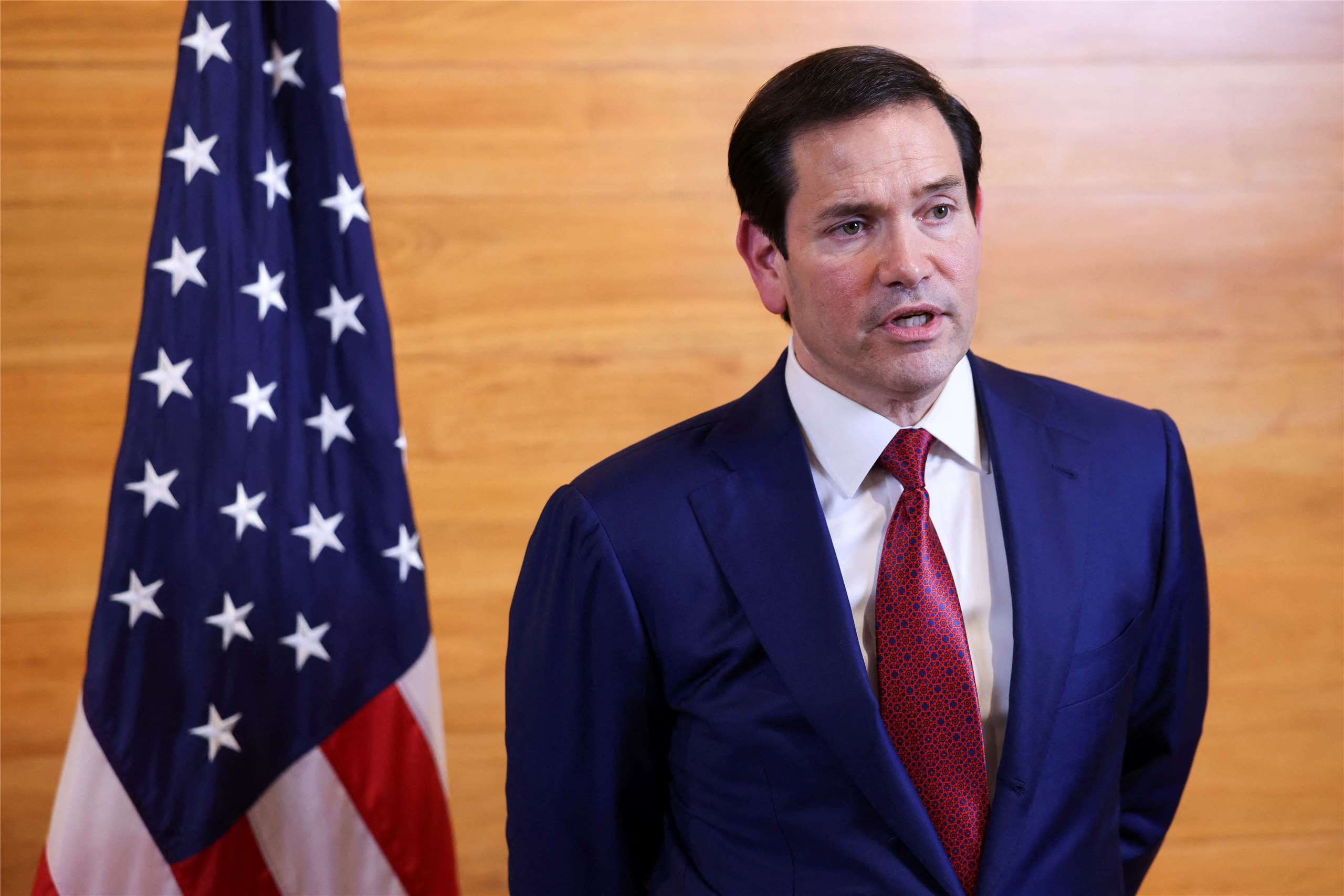 美國國務卿盧比歐(Marco Rubio)(圖) 發表聲明，指中國針對懸掛巴拿馬國旗船隻的扣押行動，損害巴拿馬法治。資料照片。