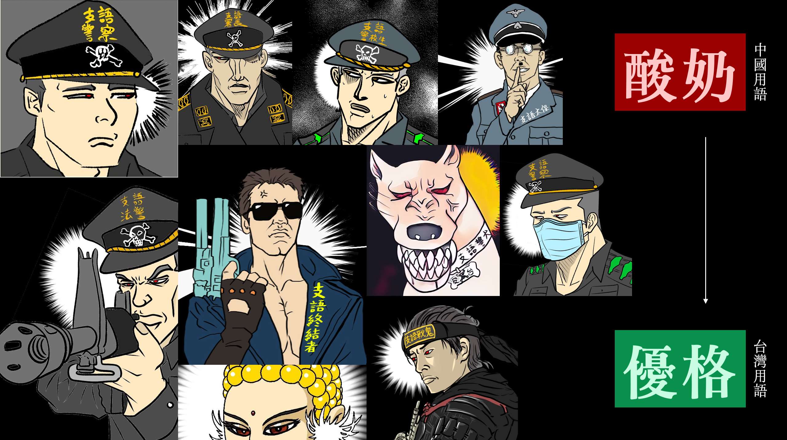 網友開發「支語警察」網路辭典供大眾使用。(插圖取自PTT)