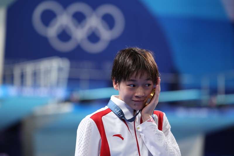 曾獲得3面奧運金牌的中國跳水好手全紅嬋，傳出遭到200多人微信群組內的集體霸凌。資料照。(中新社提供/圖：中央社)