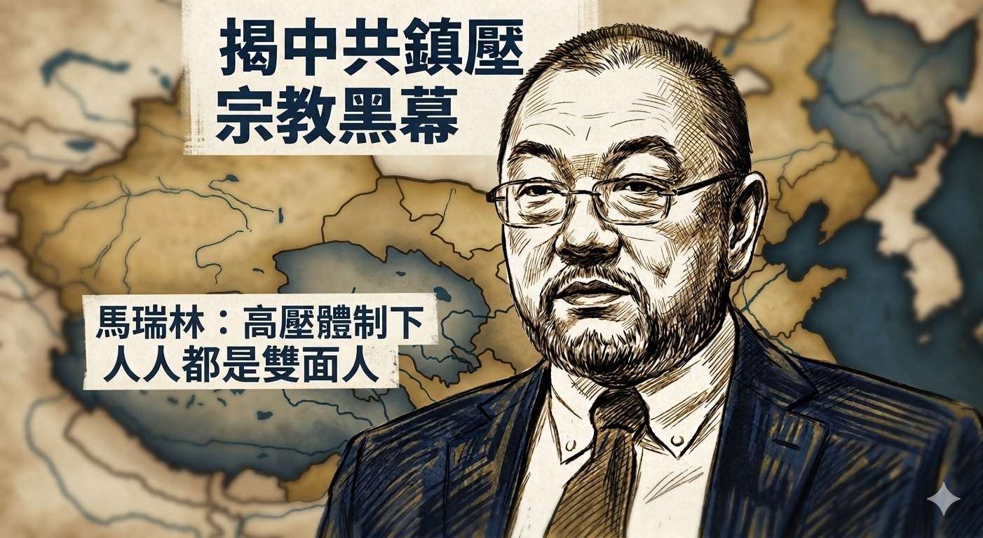 揭中共鎮壓宗教黑幕 馬瑞林：高壓體制下人人都是雙面人(AI圖)