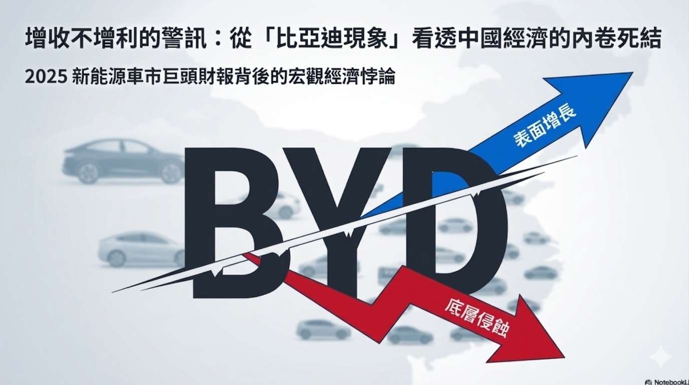 比亞廸現象反映中國經濟難解的多重困境(AI圖)