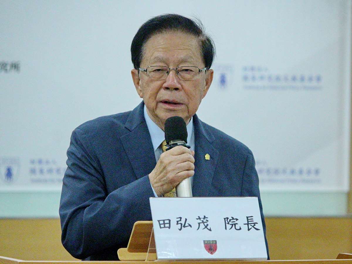 總統府資政、前外長田弘茂24日表示，伊朗戰爭的影響將遠大於俄烏，國際的高層權力結構將出現重大改變 (央廣記者王照坤 攝)