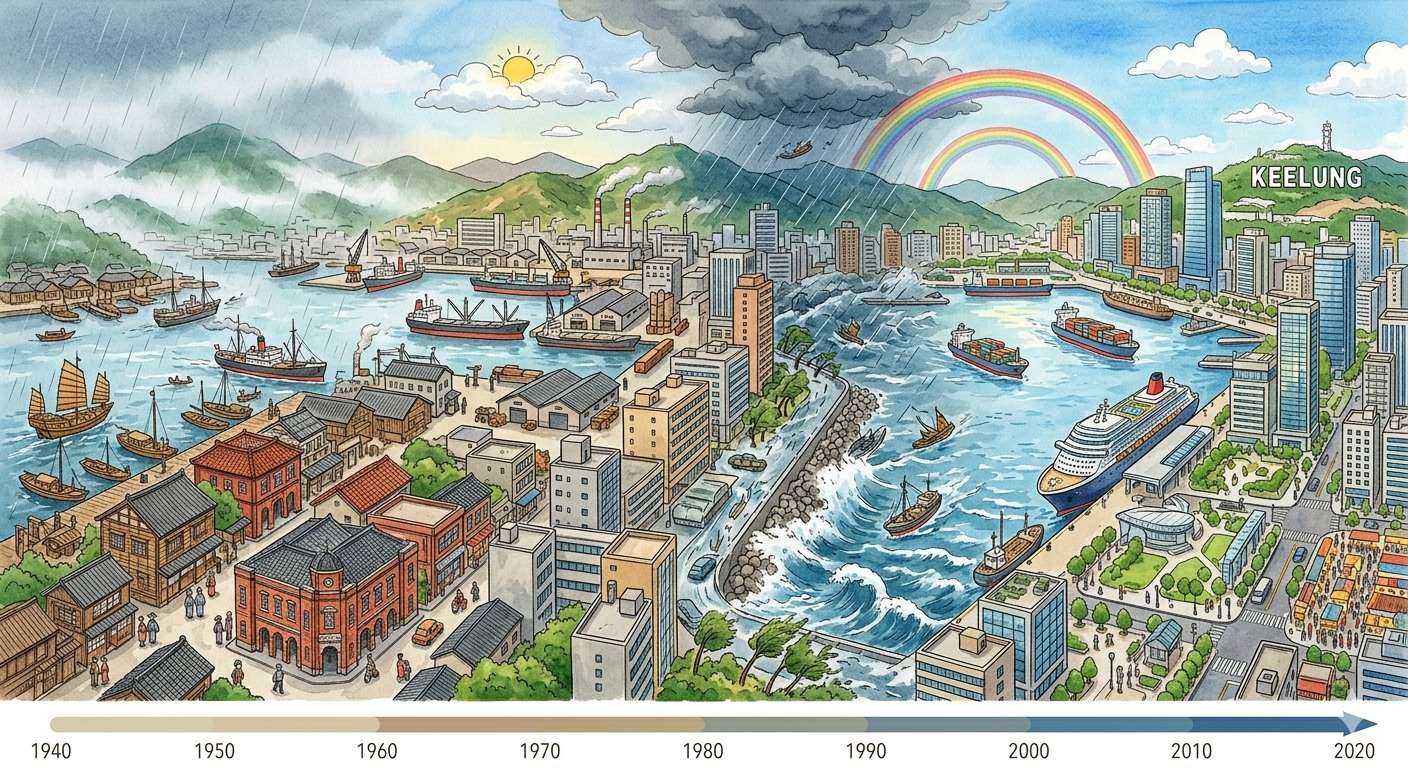 基隆的降雨型態正從「頻繁且緩和」轉向「次數少但強度強」，這與全球暖化背景下的水循環加劇理論相符(小雨變少、豪大雨變多)。(圖:基隆氣象站臉書)