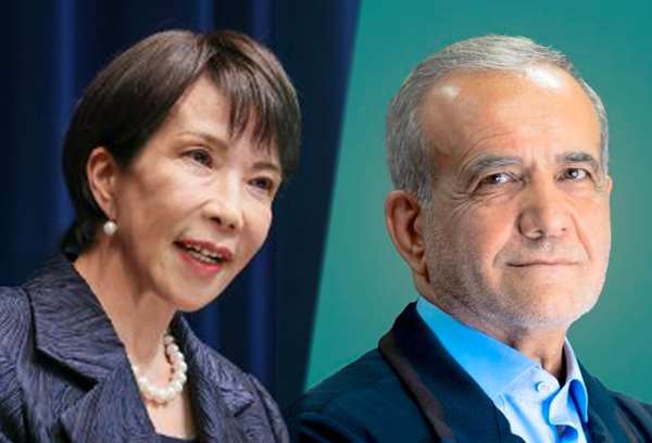 日本首相高市早苗今天（8日）表示，她稍早與伊朗總統裴澤斯基安（Masoud Pezeshkian）進行了通話，呼籲德黑蘭當局確保荷莫茲海峽（Strait of Hormuz）的船隻航行安全。(合成圖/翻攝X@takaichi_sanae)