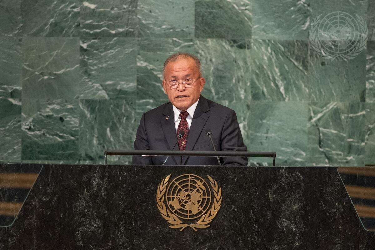 馬紹爾群島共和國參議員暨前總統柯布亞(David Kabua)8日在美國檀香山辭世，享壽74歲。資料照。(UN Photo/Cia Pak)