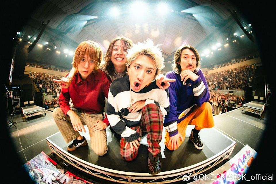 日本樂團ONE OK ROCK取消香港演出。(圖:翻攝微博＠ONEOKROCK_official)