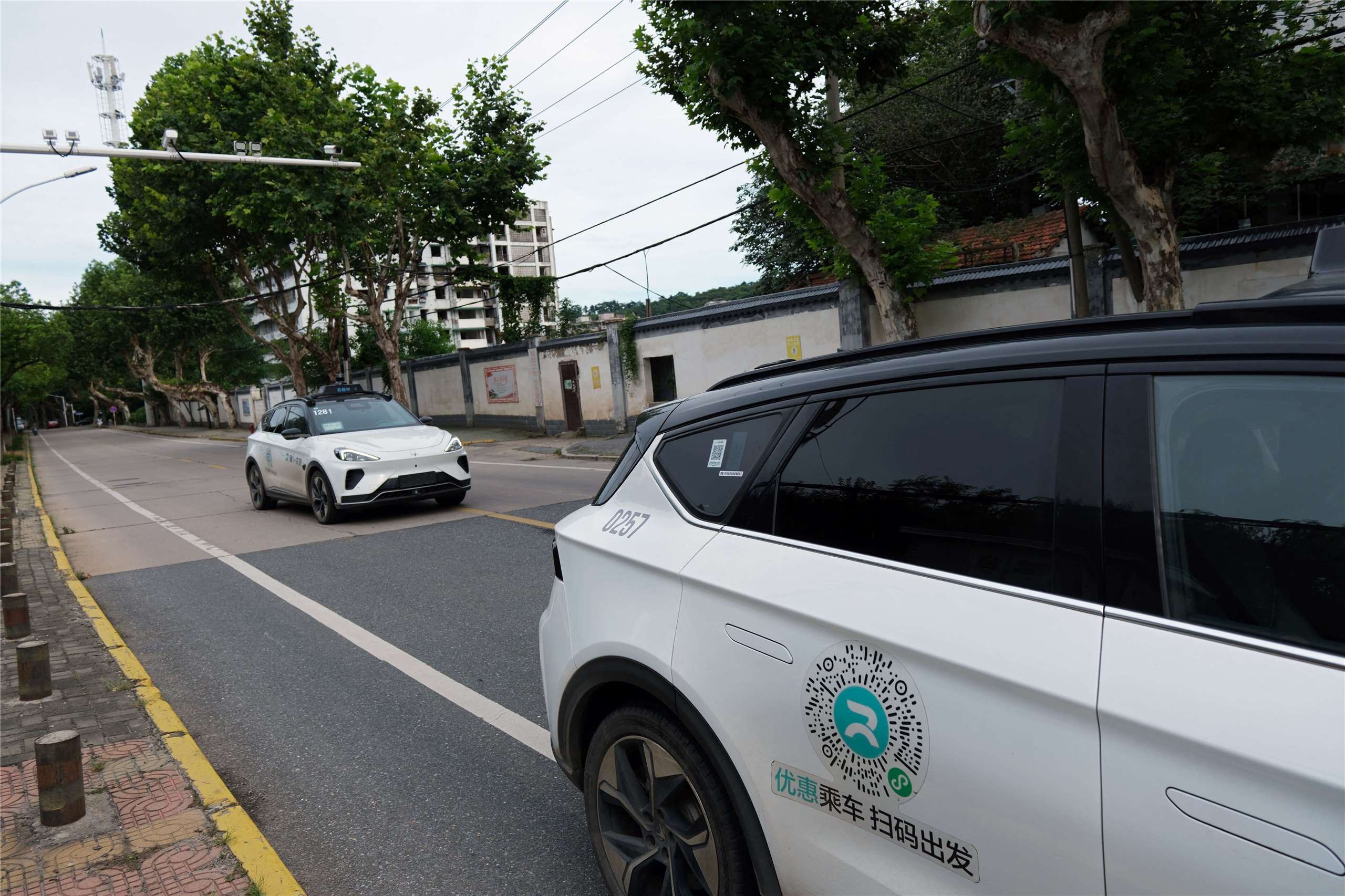 百度「蘿蔔快跑」無人計程車。資料照。