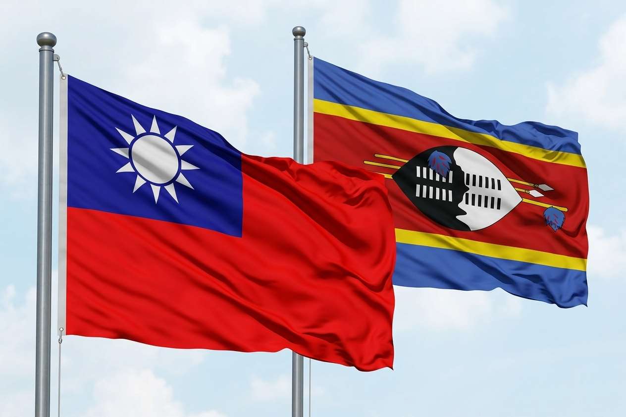 台灣與史瓦帝尼國旗(示意圖/AI生成)