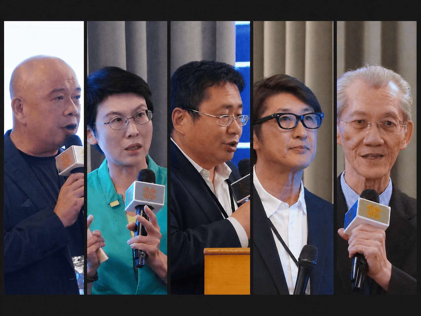 台日專家齊聚高雄倡議全社會韌性的強化。右起：明居正教授、日本防災專家佐藤壽克、矢板明夫執行長、立委林岱樺、黑熊學院執行長朱福銘。圖：印太戰略智庫提供。