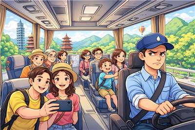 有自稱來台8次的馬來西亞旅客，日前在「爆料公社」中表示，今年透過「台灣愛玩客 Taiwan Travel」包車服務安排行程，卻遇到司機態度不佳等狀況，讓她有不好的旅遊回憶。示意圖。(AI生成圖)