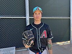 旅美台灣投手林昱珉效力美國職棒亞利桑那響尾蛇隊。資料照。
