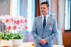 外交部8日頒贈「睦誼外交獎章」予美國聯邦眾議院「共和黨研究委員會」(RSC)國家安全任務小組主席能恩(圖)。(外交部提供)