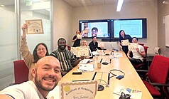 台灣華語教學走進矽谷科技公司，Google工程師下班學中文。（金山灣區僑教中心提供）