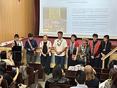 多個台灣原住民團體近期出席在紐約舉行的「聯合國原住民議題常設論壇」相關活動，圖為「花蓮縣原住民族公共事務促進會」23日在駐紐約辦事處舉行研討會。