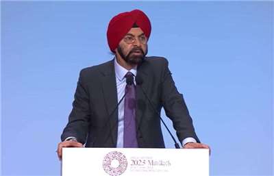 世界銀行總裁彭安杰(Ajay Banga)(圖)表示，世銀將提供約1千億美元資金，協助受中東戰爭打擊的國家。 資料照片。(圖:世銀)