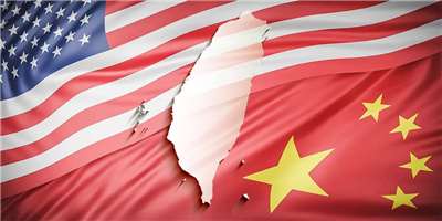 鄭習會前中國劃設飛航限制區，官員指出，印證北京當局企圖藉「鄭習會」削弱美國對台灣的支持。美中台關係示意圖。(Adobe Stock)