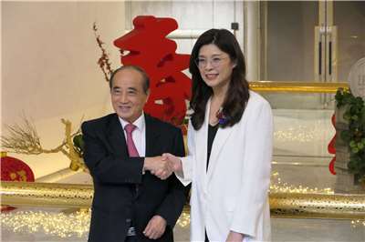 即將訪問中國的國民黨主席鄭麗文今天(2日)拜會前立法院長王金平。(趙婉淳 攝)