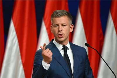 匈牙利國會大選贏家、保守派候選人馬格雅（Peter Magyar）13日召開記者會，說明未來施政願景。