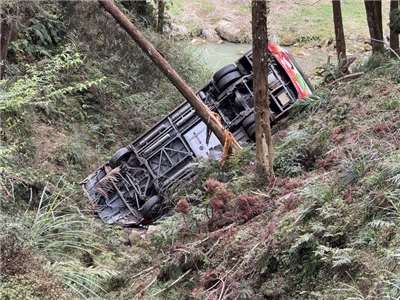 南投縣「杉林溪森林生態渡假園區」在今年3月9日發生一起遊園車翻覆墜落山谷的意外，造成車上1名乘客死亡、7人受傷。資料照。